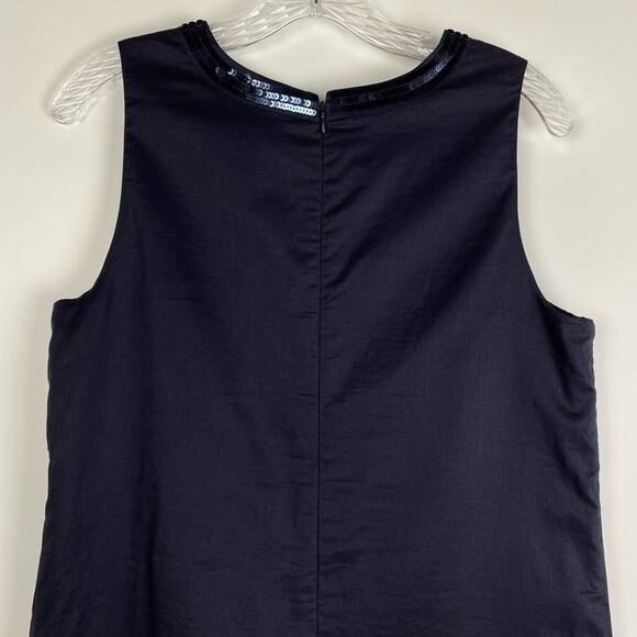 LOFT Shift Dress Sequin Navy Sequin Women’s Size 8 - Picture 10 of 12